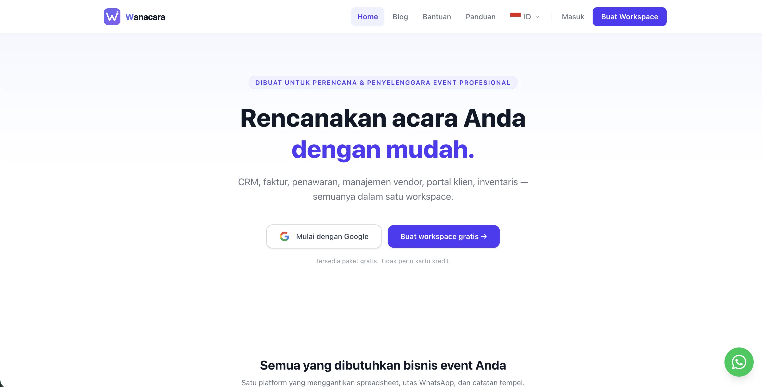 Wanacara — CRM Multi-Tenant untuk Industri Hospitality